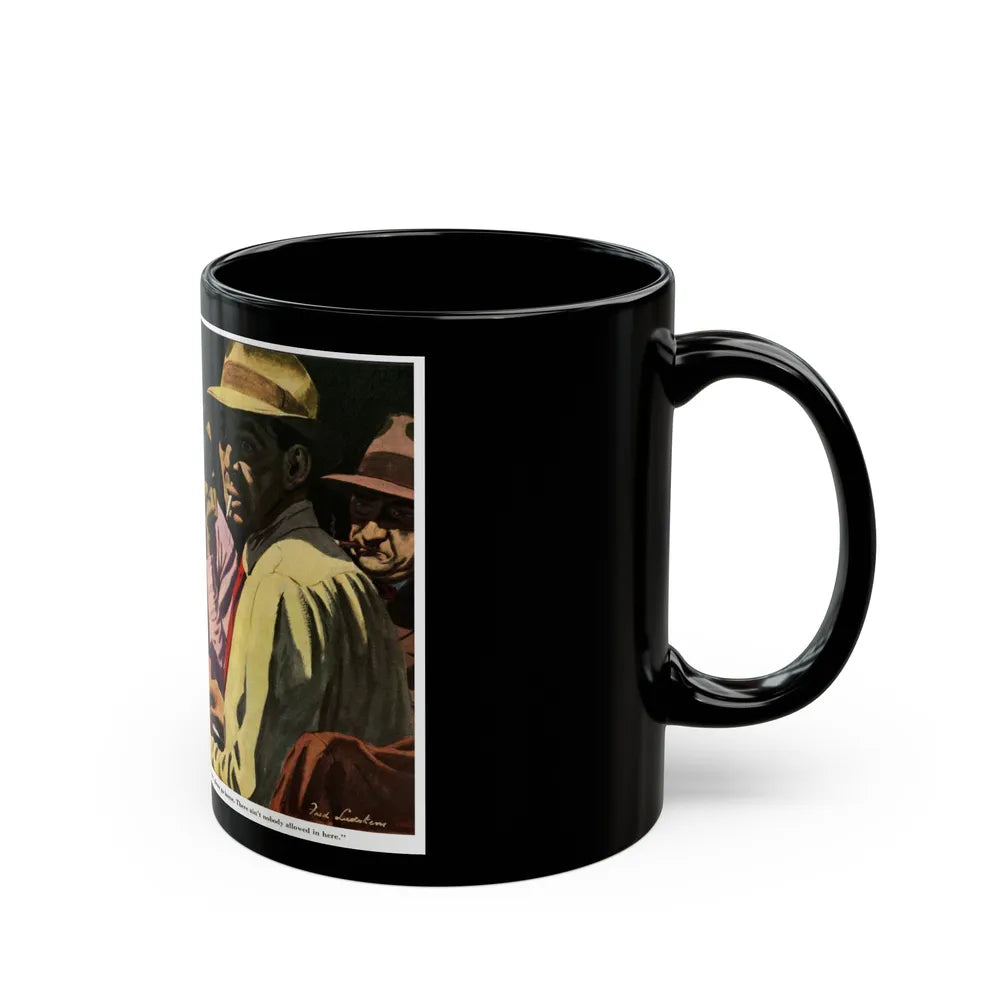 Gambling with Fat Harry's Boys, 1950 - Black Coffee Mug-Go Mug Yourself