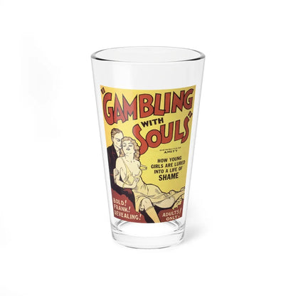 GAMBLING WITH SOULS 1936 Movie Poster - Pint Glass 16oz-16oz-Go Mug Yourself