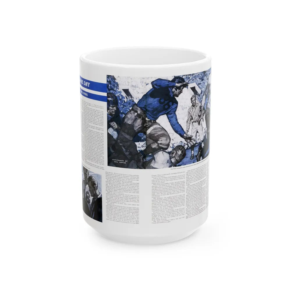 Game Day, Saturday Evening Post, December 9, 1939 - White Coffee Mug-15oz-Go Mug Yourself