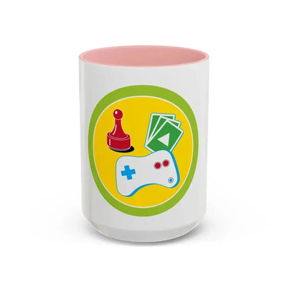 Game Design (Boy Scout Merit Badge) Accent Coffee Mug 15oz Pink - Go Mug Yourself