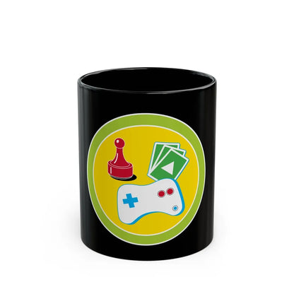 Game Design (Boy Scout Merit Badge) Black Coffee Mug-11oz-Go Mug Yourself