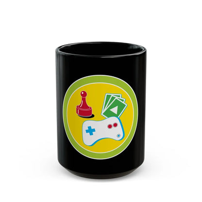 Game Design (Boy Scout Merit Badge) Black Coffee Mug-15oz-Go Mug Yourself