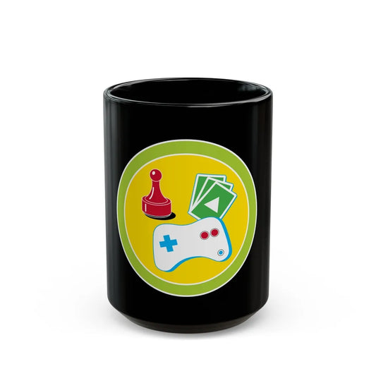 Game Design (Boy Scout Merit Badge) Black Coffee Mug-15oz-Go Mug Yourself