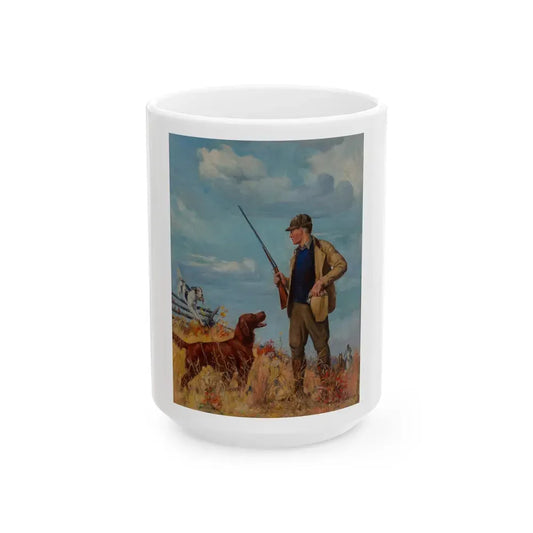Game Laws, Field & Stream magazine cover, November 1933 - White Coffee Mug 15oz - Go Mug Yourself