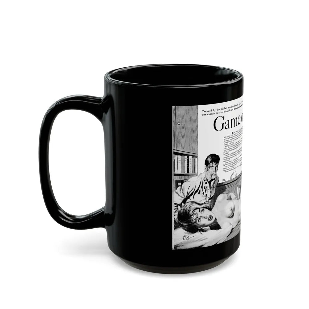 Game of Devils, Adam magazine, February 1961 - Black Coffee Mug-Go Mug Yourself