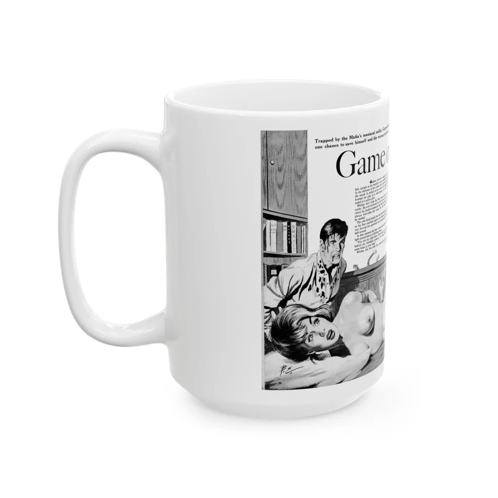 Game of Devils, Adam magazine, February 1961 - White Coffee Mug-Go Mug Yourself