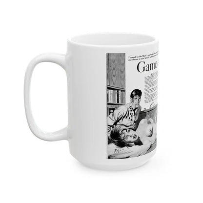 Game of Devils, Adam magazine, February 1961 - White Coffee Mug-Go Mug Yourself