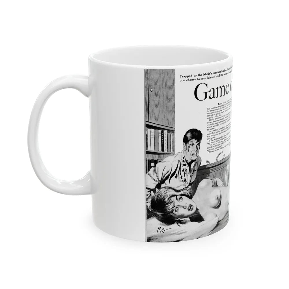 Game of Devils, Adam magazine, February 1961 - White Coffee Mug-Go Mug Yourself