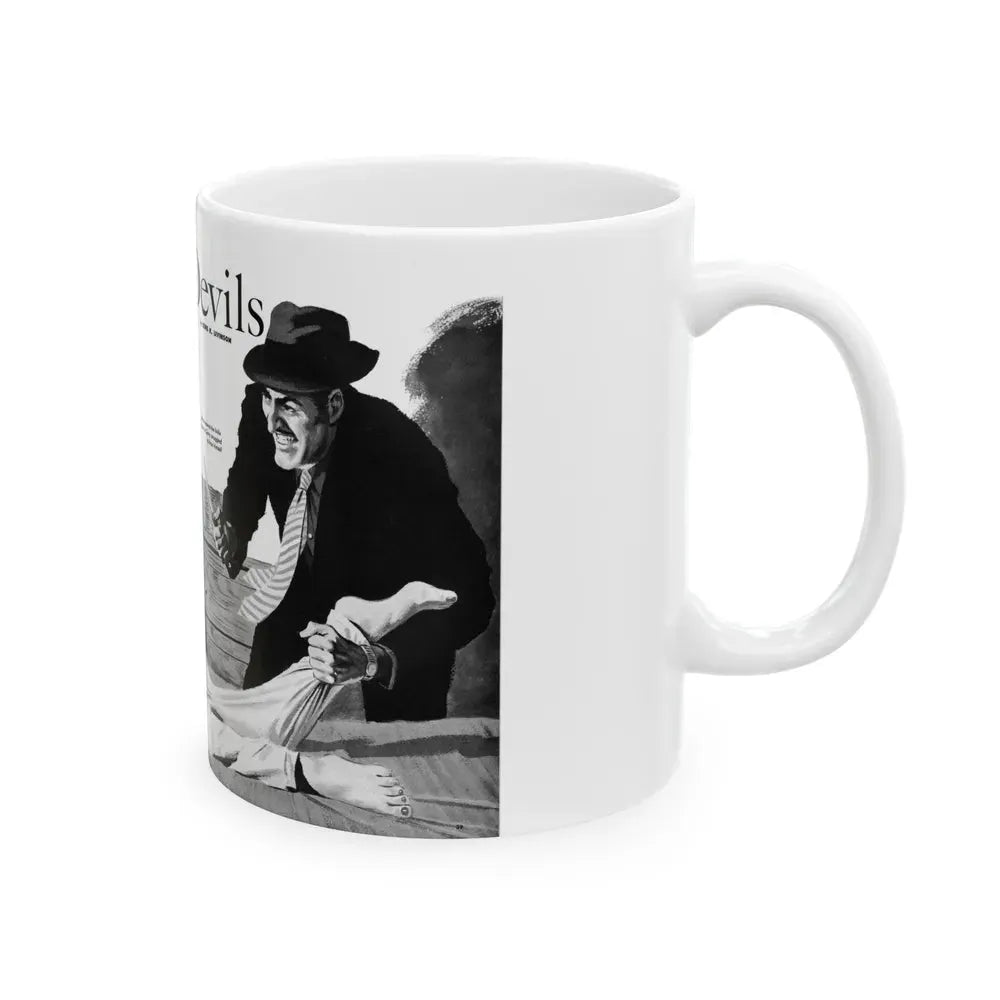 Game of Devils, Adam magazine, February 1961 - White Coffee Mug - Go Mug Yourself