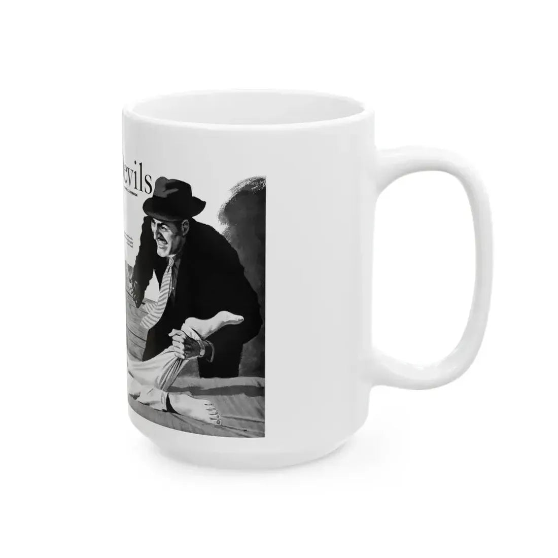 Game of Devils, Adam magazine, February 1961 - White Coffee Mug - Go Mug Yourself