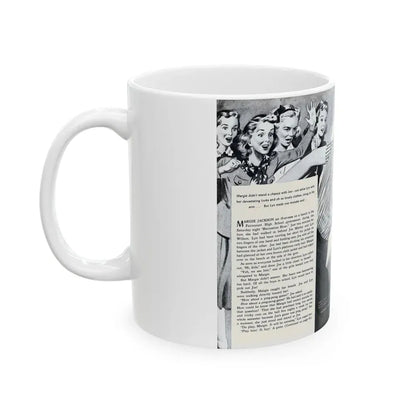 Game of Hearts, Miss America magazine, February 1946 - White Coffee Mug - Go Mug Yourself
