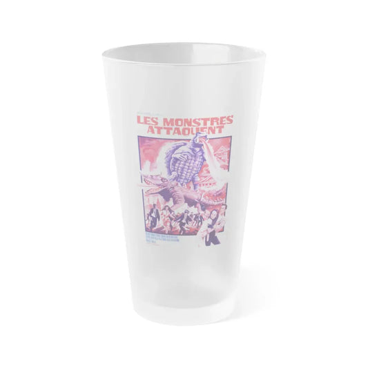 GAMERA VS BARUGON (FRENCH) 1966 Movie Poster - Frosted Pint Glass 16oz 16oz Frosted - Go Mug Yourself
