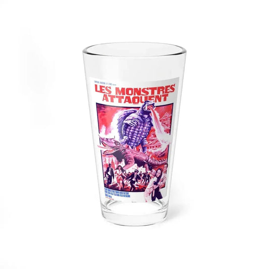 GAMERA VS BARUGON (FRENCH) 1966 Movie Poster - Pint Glass 16oz 16oz - Go Mug Yourself