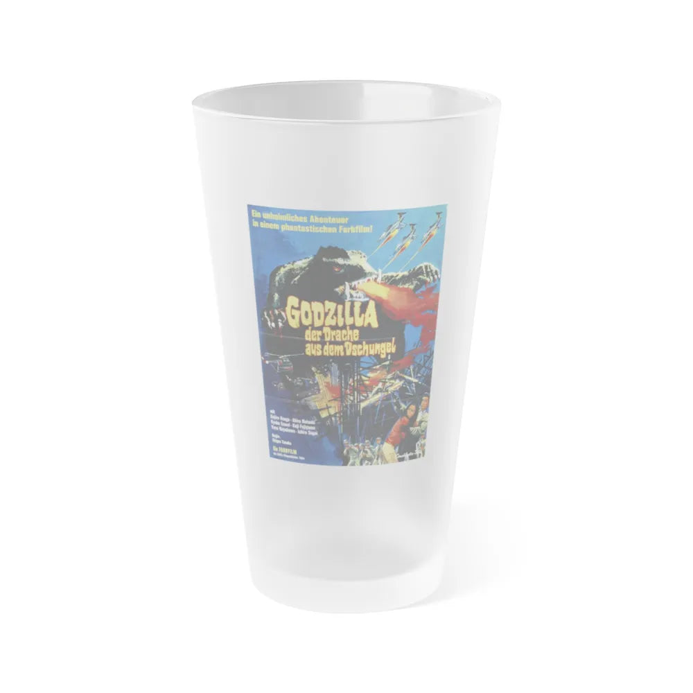 GAMERA VS BARUGON (GERMAN) 1966 Movie Poster - Frosted Pint Glass 16oz-16oz-Frosted-Go Mug Yourself