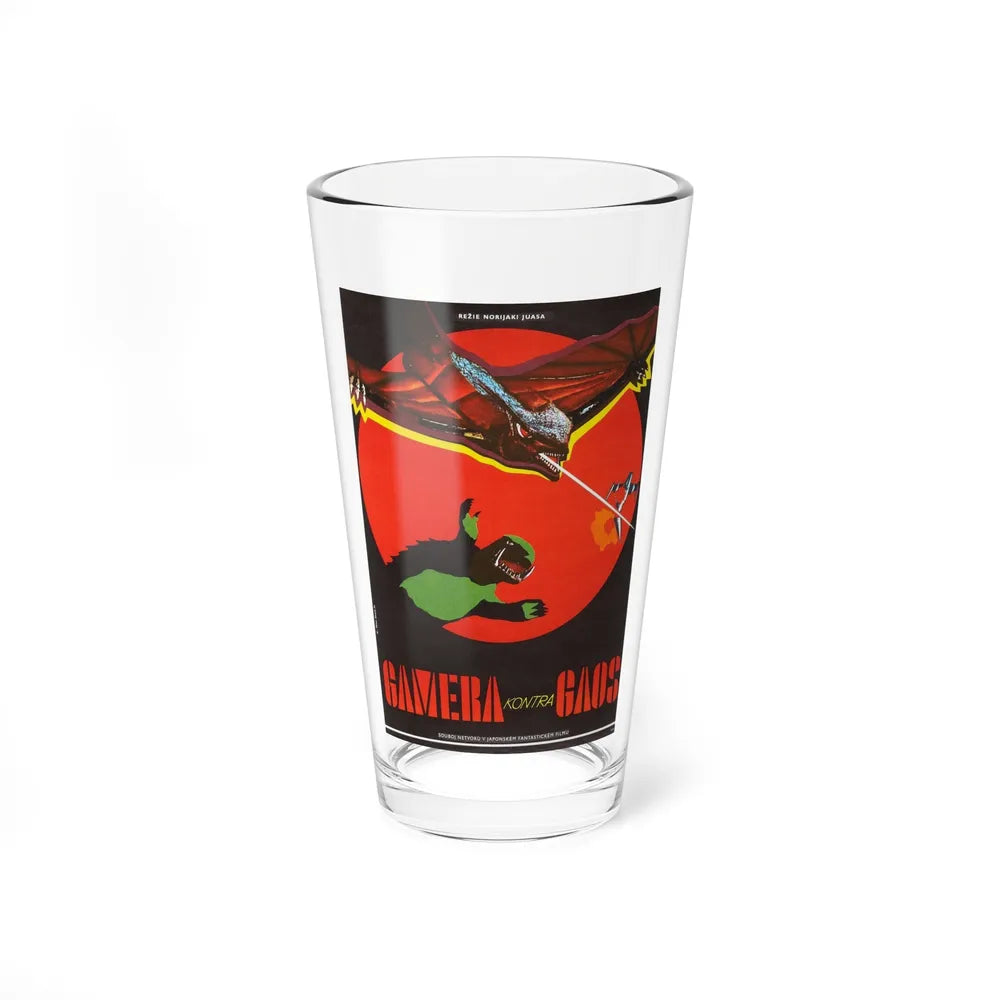 GAMERA VS GYAOS 1967 Movie Poster - Pint Glass 16oz-16oz-Go Mug Yourself