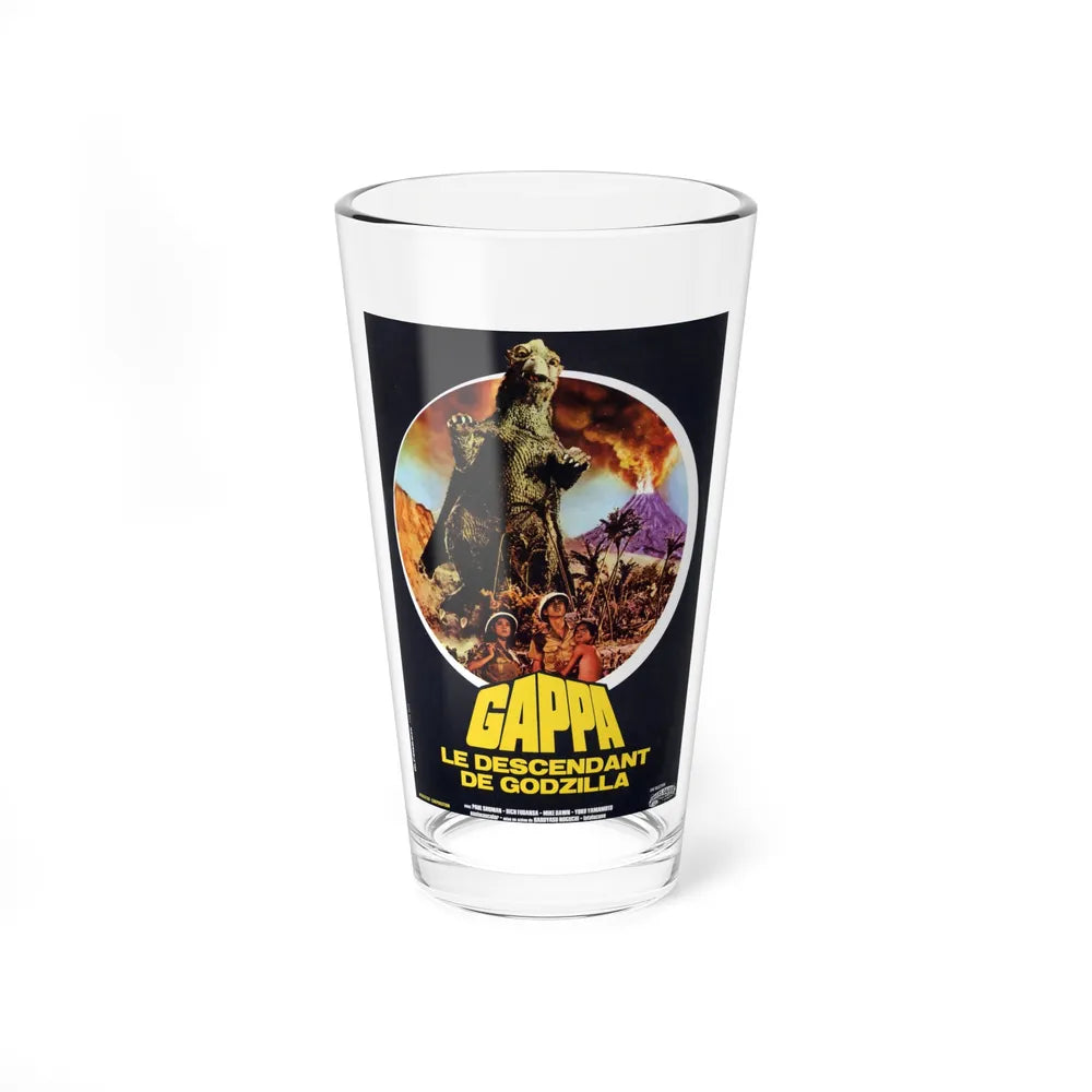 GAMERA VS JIGER (FRENCH) 1970 Movie Poster - Pint Glass 16oz-16oz-Go Mug Yourself