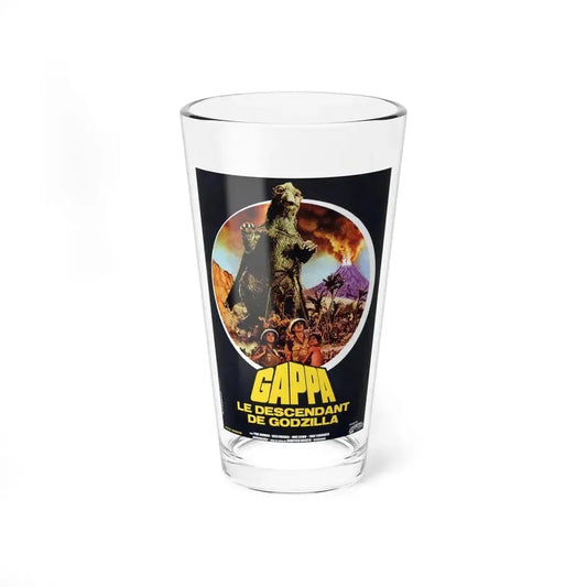 GAMERA VS JIGER (FRENCH) 1970 Movie Poster - Pint Glass 16oz 16oz - Go Mug Yourself