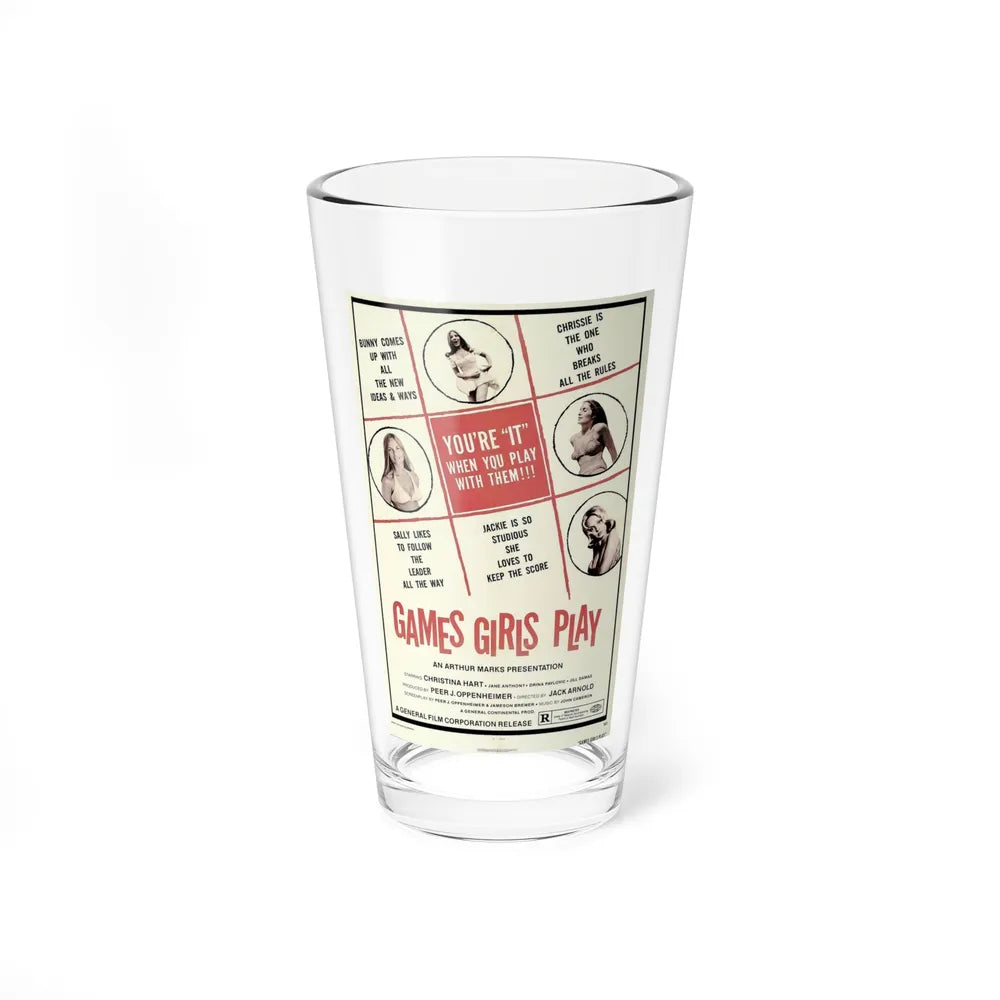 GAMES GIRLS PLAY 1975 Movie Poster - Pint Glass 16oz-16oz-Go Mug Yourself