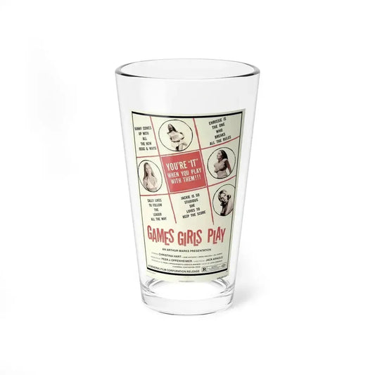 GAMES GIRLS PLAY 1975 Movie Poster - Pint Glass 16oz 16oz - Go Mug Yourself