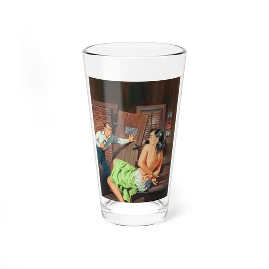 Gang Girl, paperback cover, 1957 - Pint Glass 16oz 16oz - Go Mug Yourself