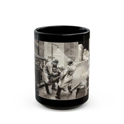 Gangster Illustration - Black Coffee Mug-15oz-Go Mug Yourself