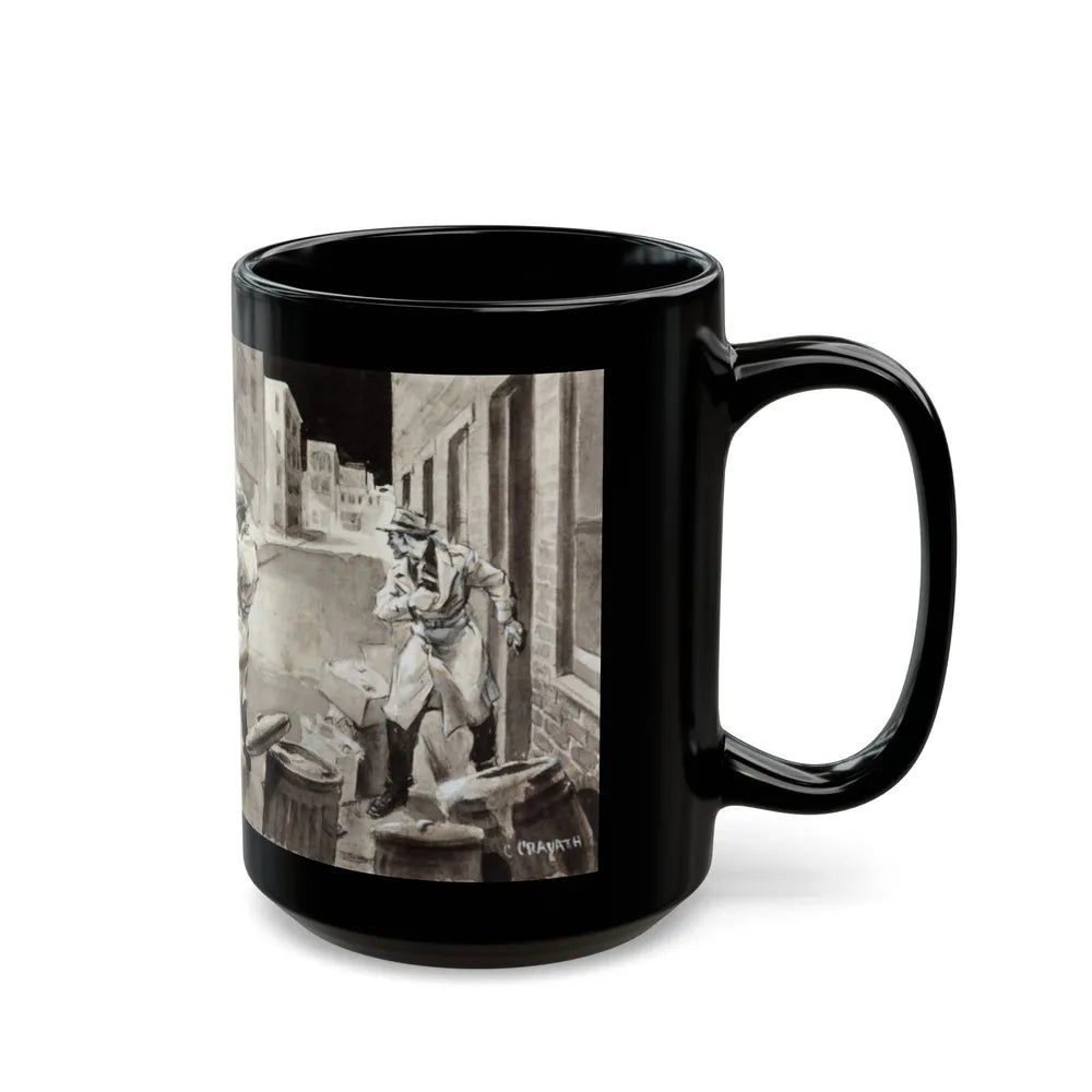 Gangster Illustration - Black Coffee Mug-Go Mug Yourself