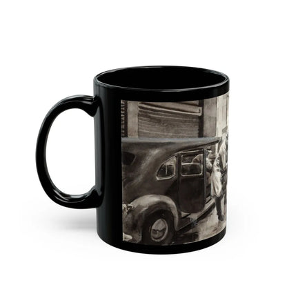 Gangster Illustration - Black Coffee Mug-Go Mug Yourself