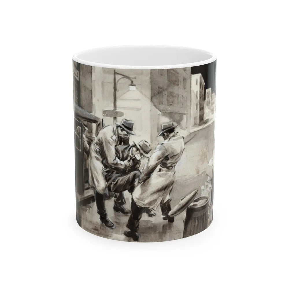 Gangster Illustration - White Coffee Mug-11oz-Go Mug Yourself