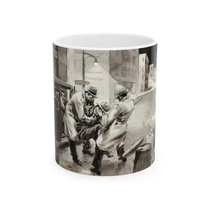Gangster Illustration - White Coffee Mug 11oz - Go Mug Yourself
