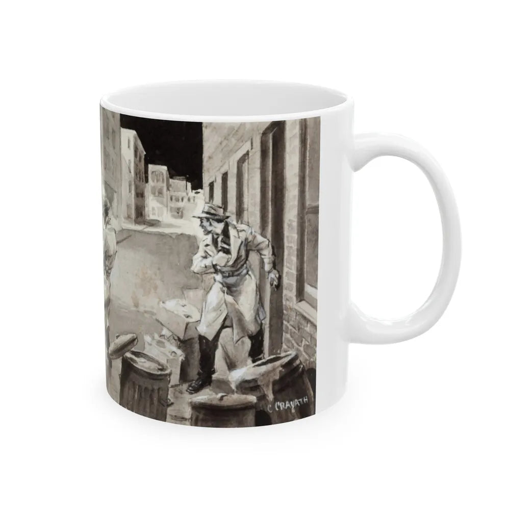 Gangster Illustration - White Coffee Mug-Go Mug Yourself