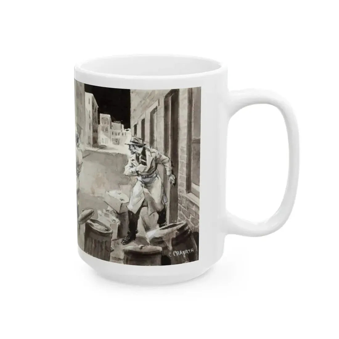 Gangster Illustration - White Coffee Mug - Go Mug Yourself