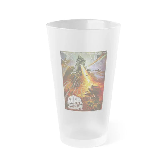 GAPPA THE TRIPHIBIAN MONSTER 1967 Movie Poster - Frosted Pint Glass 16oz 16oz Frosted - Go Mug Yourself