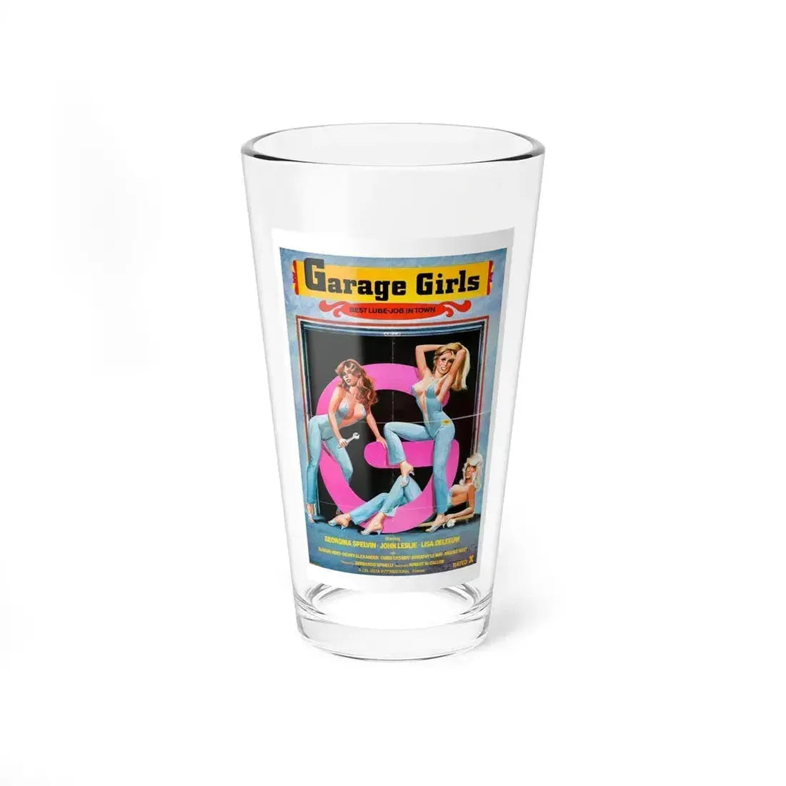 GARAGE GIRLS 1980 Movie Poster - Pint Glass 16oz 16oz - Go Mug Yourself