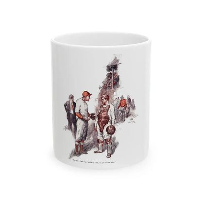 Garry Talks Turkey (1), American Boy, July 1926 - White Coffee Mug 11oz - Go Mug Yourself