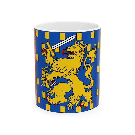 Garter Banner of Dutch Monarchs as Members (Netherlands) White Coffee Mug 11oz - Go Mug Yourself