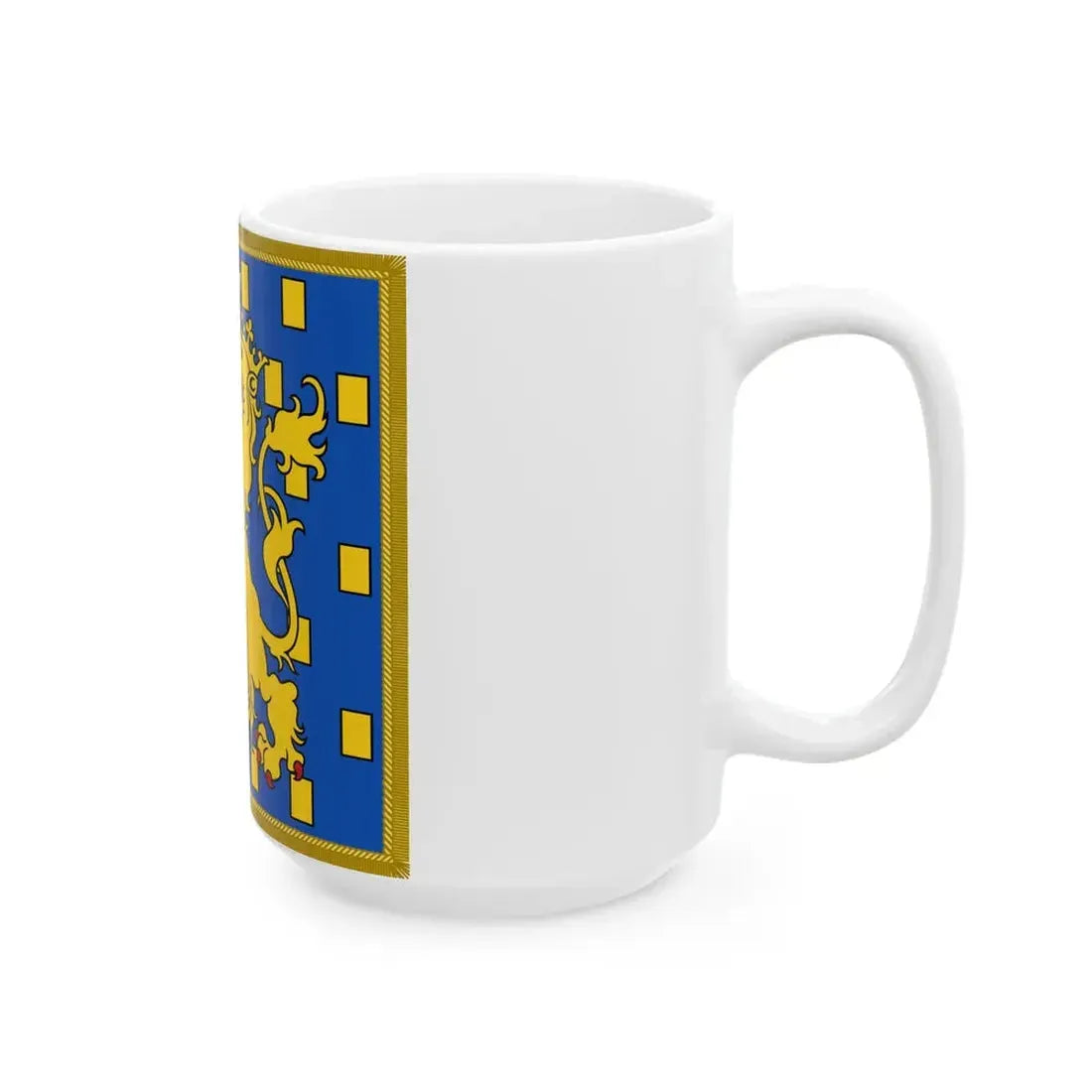 Garter Banner of Dutch Monarchs as Members (Netherlands) White Coffee Mug - Go Mug Yourself