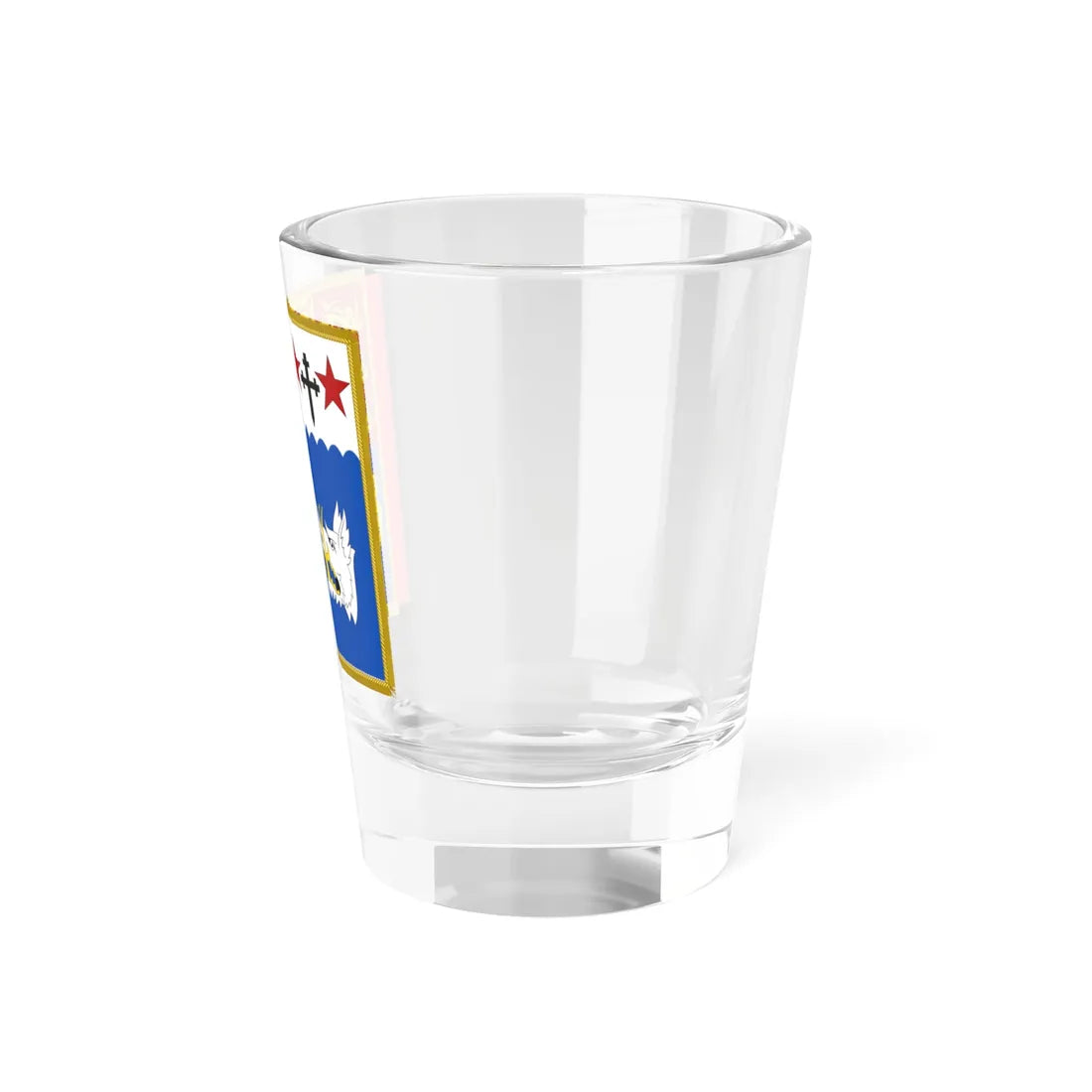 Garter Banner of Queen Camilla (United Kingdom) Shot Glass 1.5oz - Go Mug Yourself