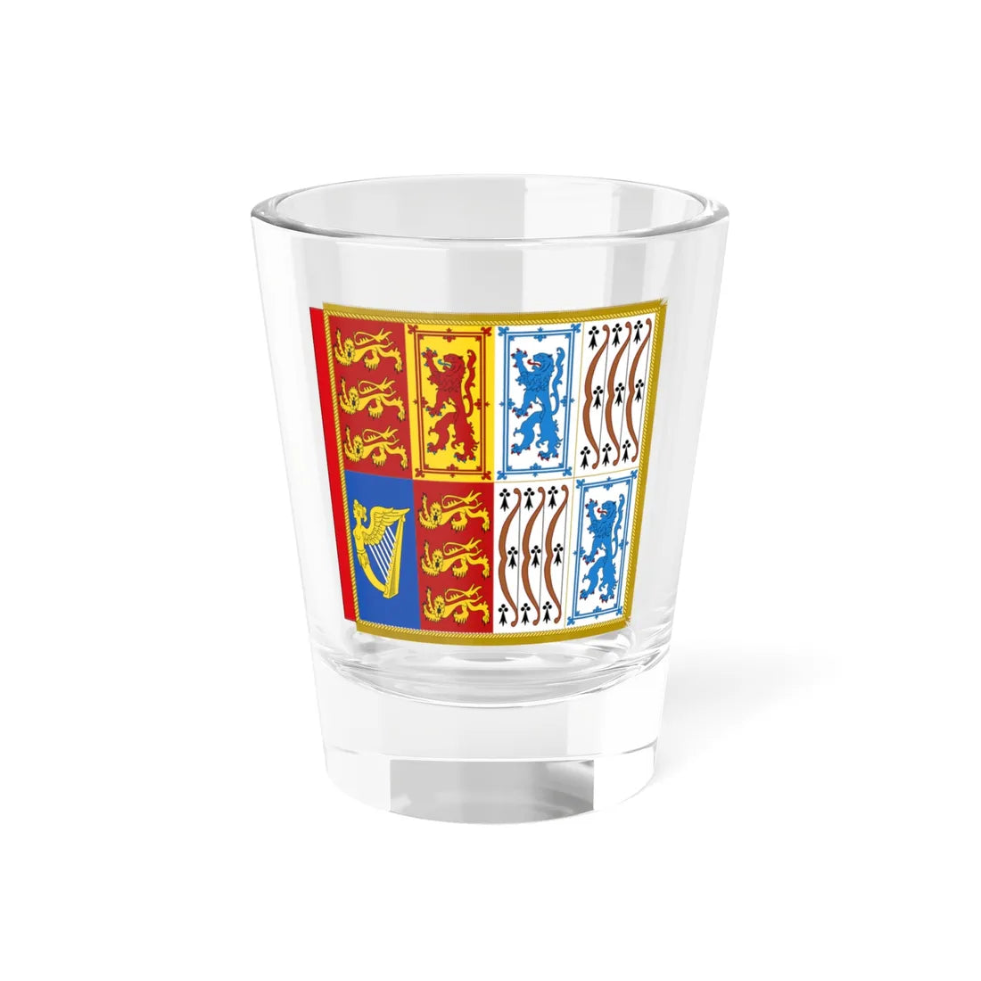 Garter Banner of Queen Elizabeth the Queen Mother (United Kingdom) Shot Glass 1.5oz 1.5oz - Go Mug Yourself