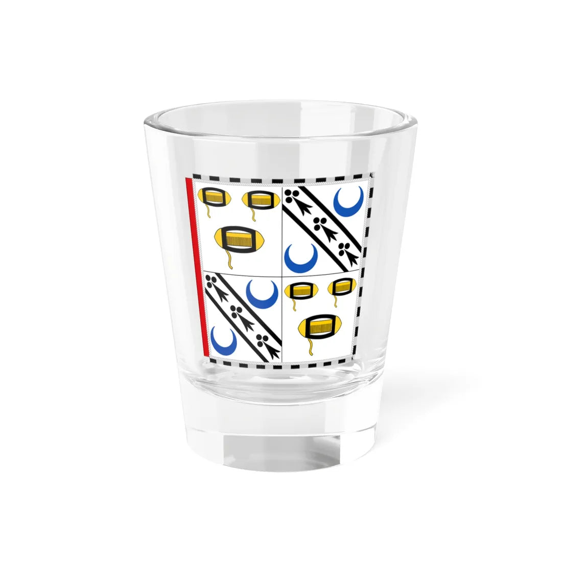 Garter Banner of the 5th Baron Shuttleworth (United Kingdom) Shot Glass 1.5oz 1.5oz - Go Mug Yourself