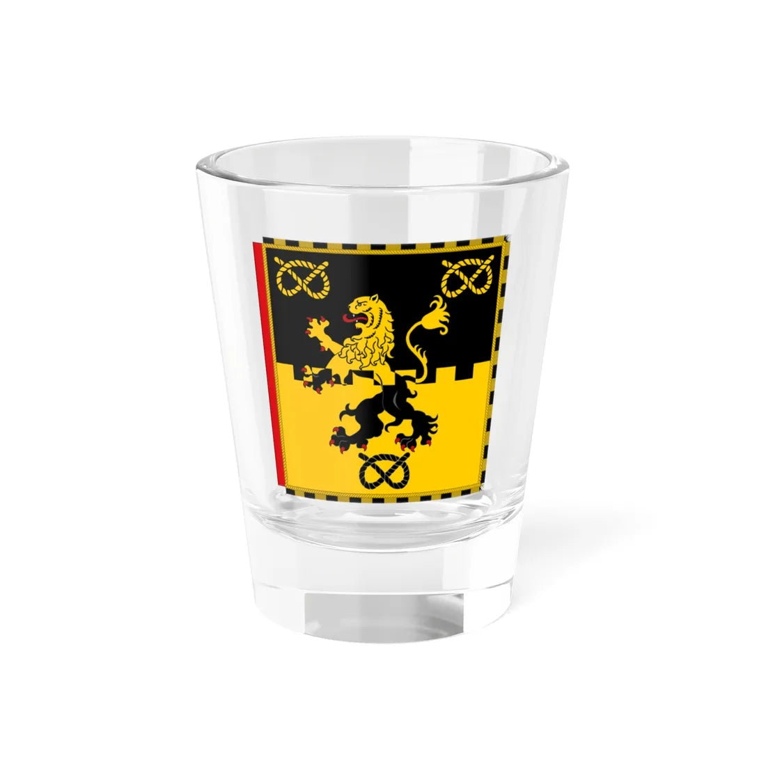 Garter Banner of the Baron Bramall (United Kingdom) Shot Glass 1.5oz 1.5oz - Go Mug Yourself