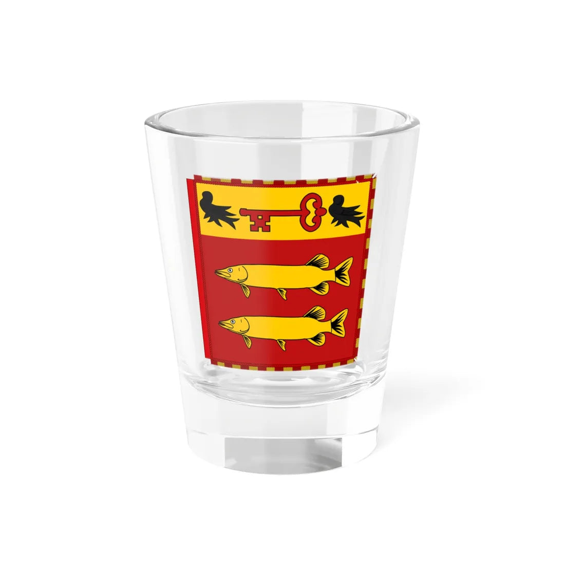 Garter Banner of the Baron Luce (United Kingdom) Shot Glass 1.5oz 1.5oz - Go Mug Yourself