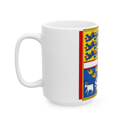 Garter Banner of the Danish Monarch (Denmark) White Coffee Mug - Go Mug Yourself