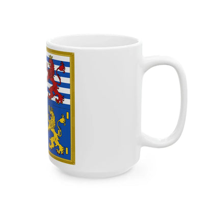 Garter Banner of the Grand Duke Jean of Luxembourg (Luxembourg) White Coffee Mug - Go Mug Yourself