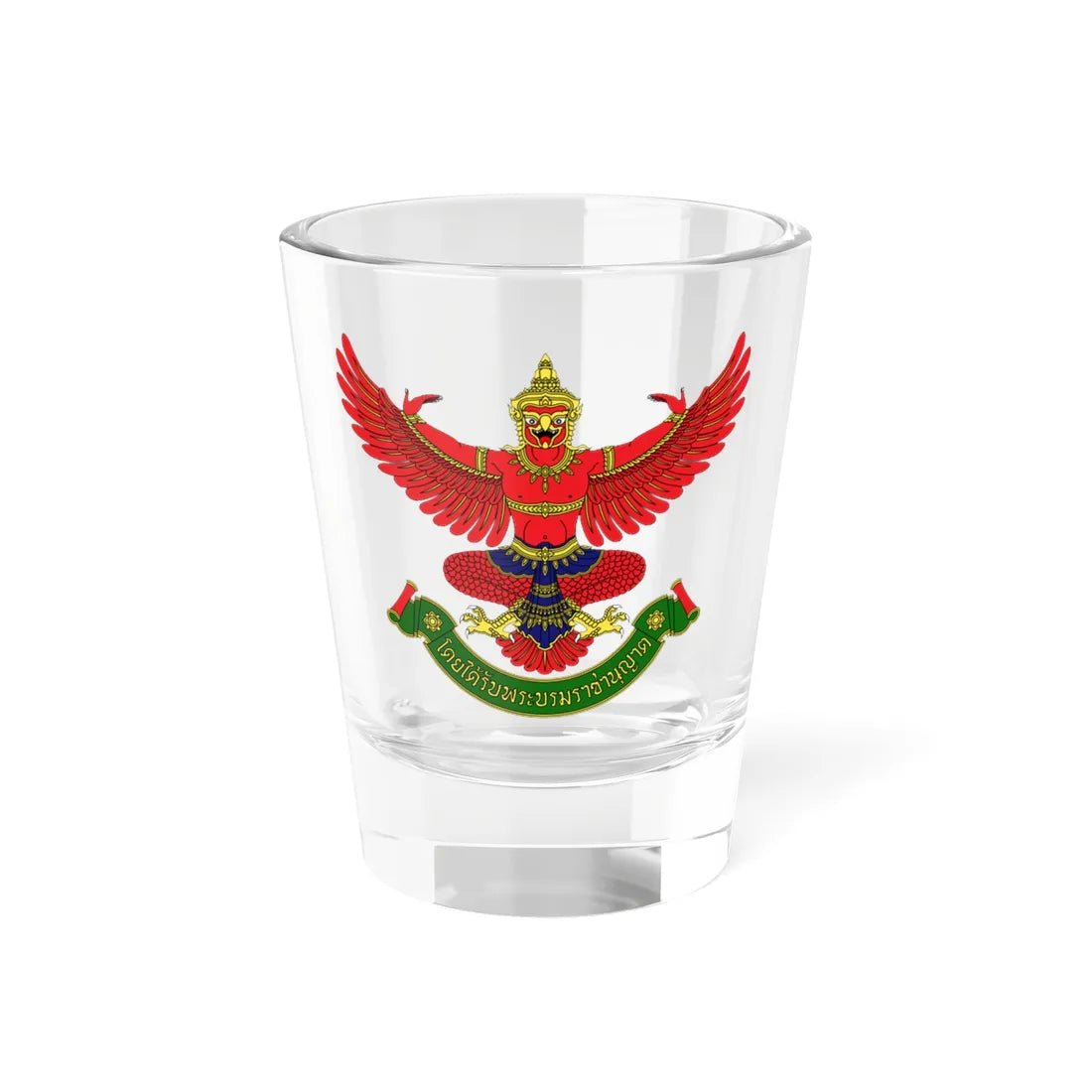 Garuda Emblem of Thailand Royal Warrant (Thailand) (Coat of Arms) Shot Glass 1.5oz 1.5oz - Go Mug Yourself