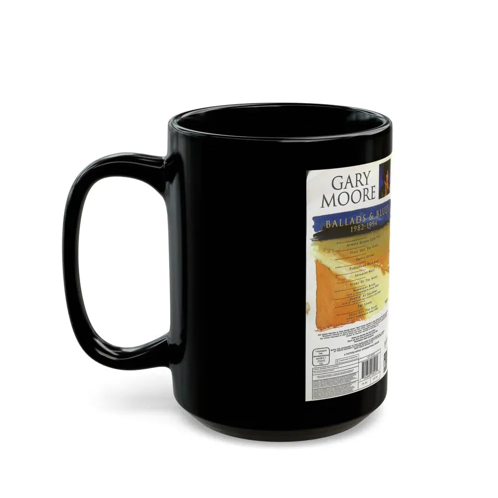 GARY MOORE BALLADS AND BLUES (VHS COVER) - Black Coffee Mug - Go Mug Yourself