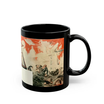 Gas Warfare, H.G. Wells Predicts The World of 1981, Liberty magazine, 1931 - Black Coffee Mug-Go Mug Yourself