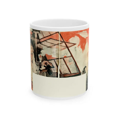 Gas Warfare, H.G. Wells Predicts The World of 1981, Liberty magazine, 1931 - White Coffee Mug-11oz-Go Mug Yourself