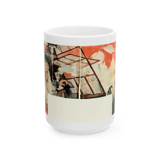 Gas Warfare, H.G. Wells Predicts The World of 1981, Liberty magazine, 1931 - White Coffee Mug-15oz-Go Mug Yourself