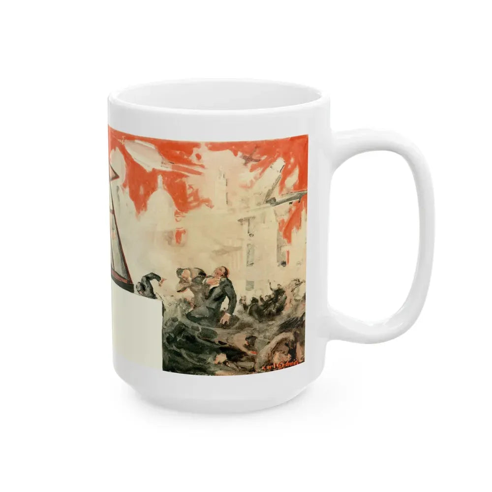 Gas Warfare, H.G. Wells Predicts The World of 1981, Liberty magazine, 1931 - White Coffee Mug - Go Mug Yourself
