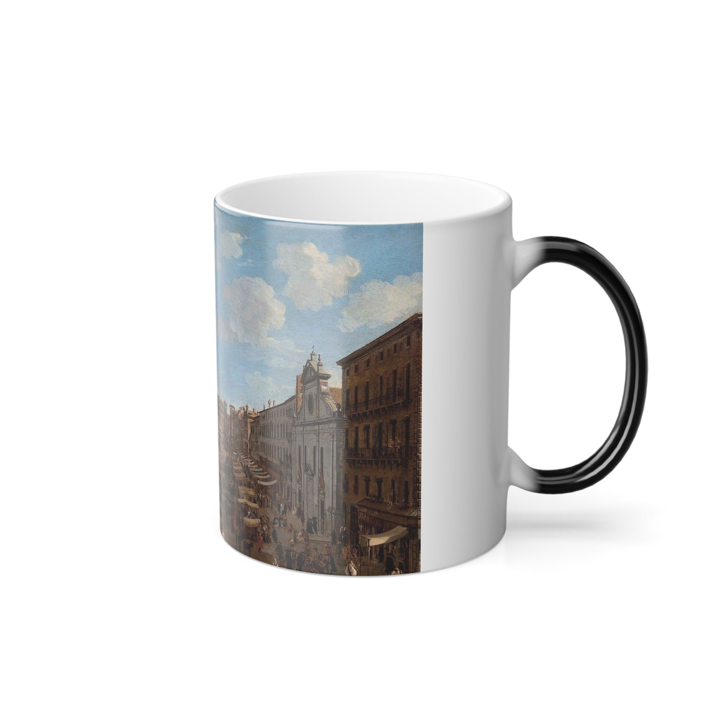 Gaspar van Wittel (1652-1736) The Piazza Navona, Rome - Oil on Copper - Color Changing Mug 11oz-Go Mug Yourself